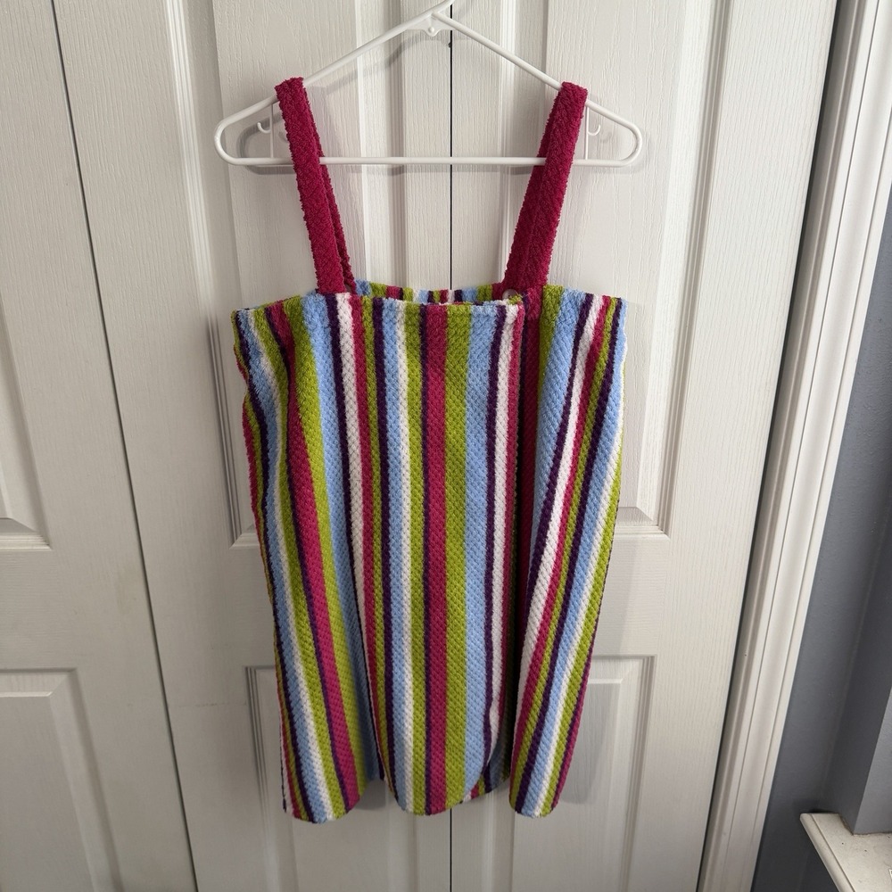 No Boundaries Multicolor Striped Bath Wrap Towel Size Large Beach Y2K VTG Cruise